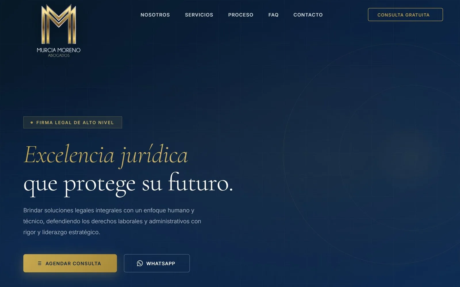 Página de inicio de Murcia Moreno Abogados